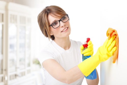 Upholstery cleaning equipment preparing to refresh a fabric sofa