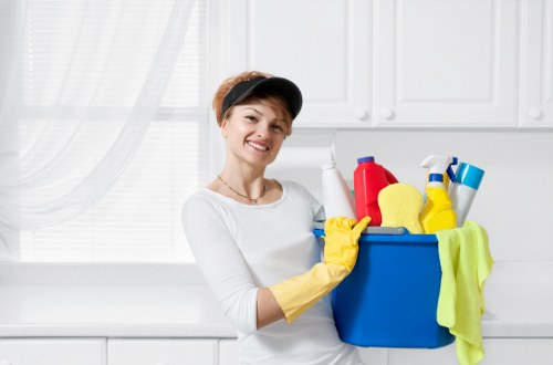Local cleaners tackling fine dust in a central London flat
