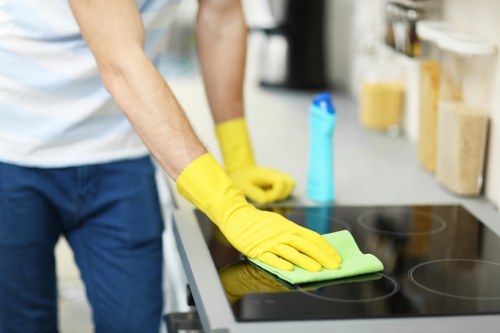 Commercial gutter cleaning service in SW1